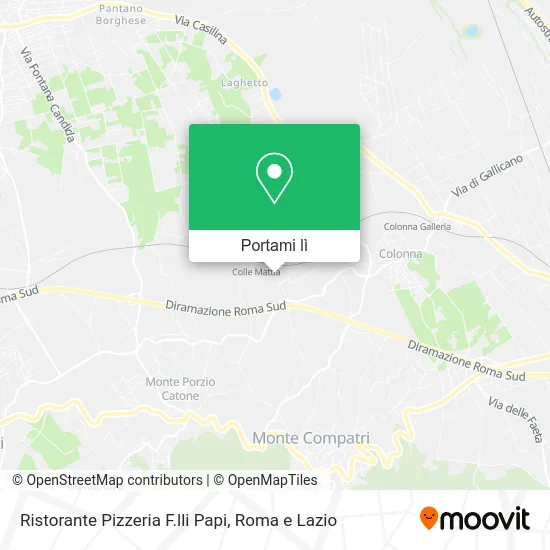 Mappa Ristorante Pizzeria F.lli Papi