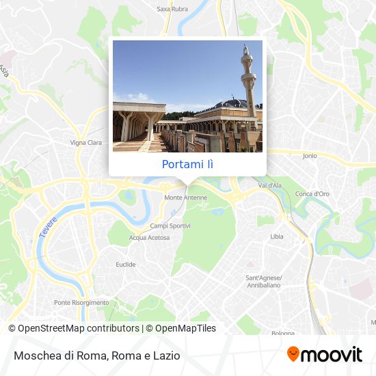 Mappa Moschea di Roma