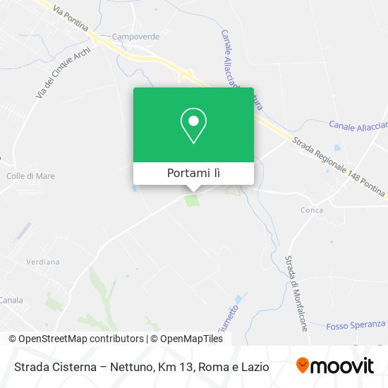 Mappa Strada Cisterna – Nettuno, Km 13