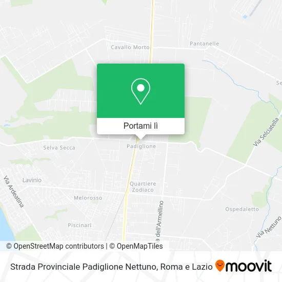 Mappa Strada Provinciale Padiglione Nettuno