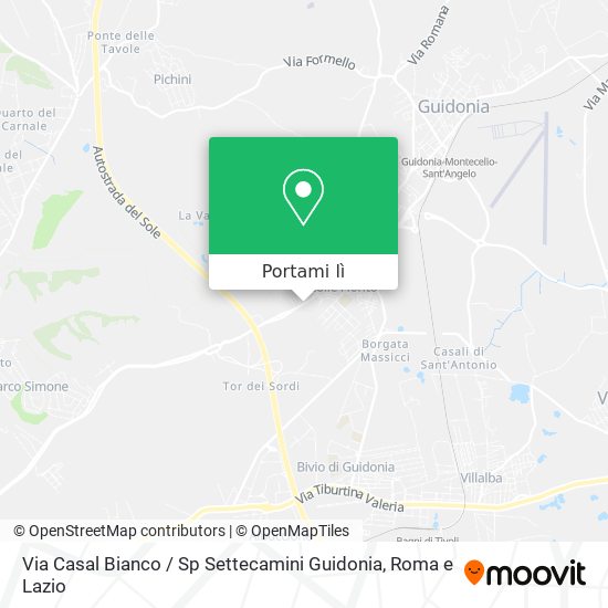 Mappa Via Casal Bianco / Sp Settecamini Guidonia