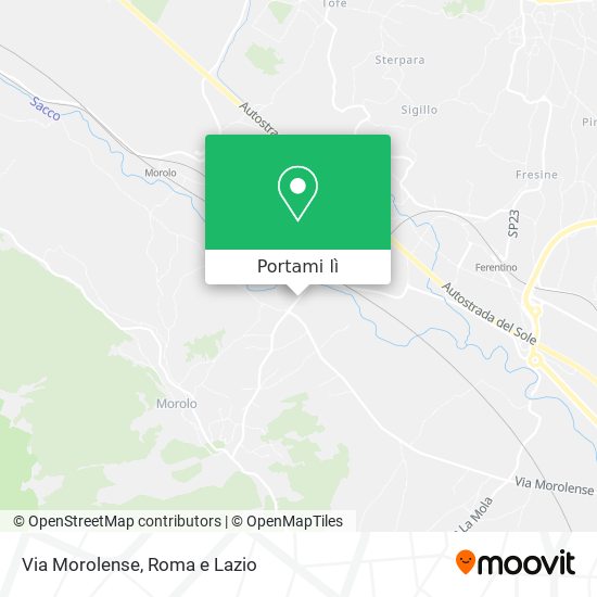 Mappa Via Morolense