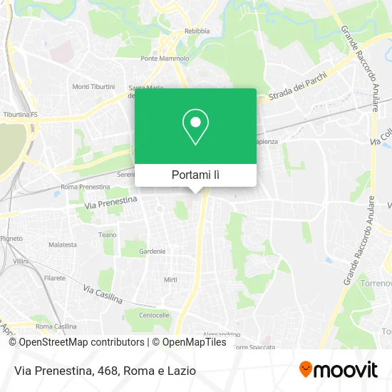 Mappa Via Prenestina, 468