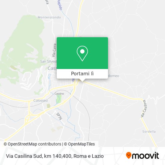 Mappa Via Casilina Sud, km 140,400
