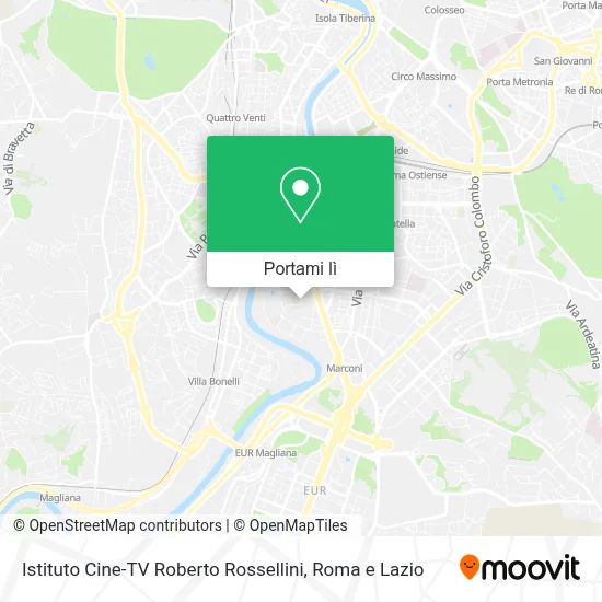 Mappa Istituto Cine-TV Roberto Rossellini