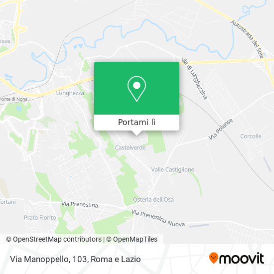 Mappa Via Manoppello, 103