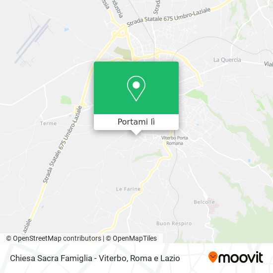 Mappa Chiesa Sacra Famiglia - Viterbo