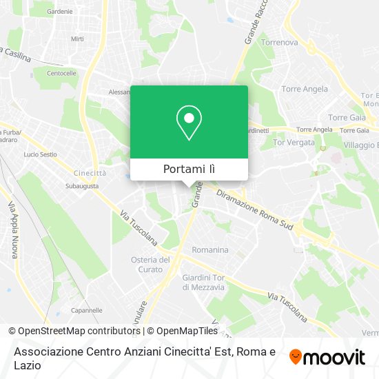 Mappa Associazione Centro Anziani Cinecitta' Est