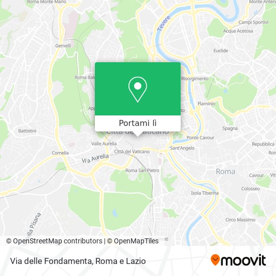 Mappa Via delle Fondamenta