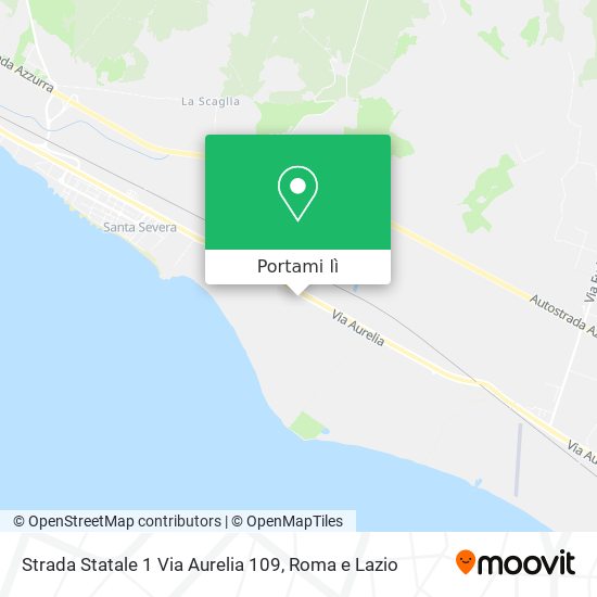 Mappa Strada Statale 1 Via Aurelia 109