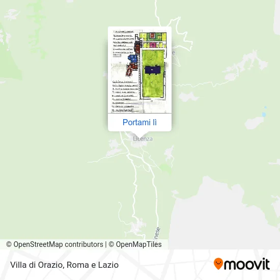 Mappa Villa di Orazio