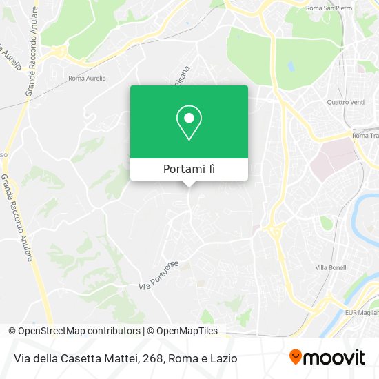 Mappa Via della Casetta Mattei, 268