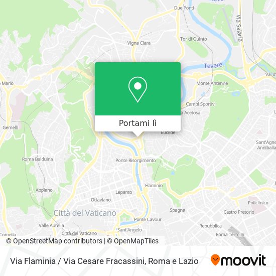 Mappa Via Flaminia / Via Cesare Fracassini