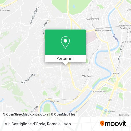 Mappa Via Castiglione d'Orcia