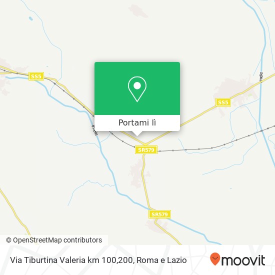 Mappa Via Tiburtina Valeria km 100,200