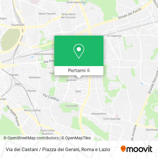 Mappa Via dei Castani / Piazza dei Gerani