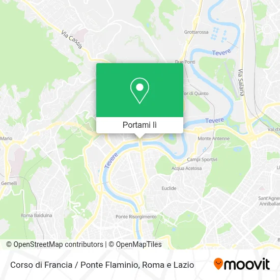 Mappa Corso di Francia / Ponte Flaminio