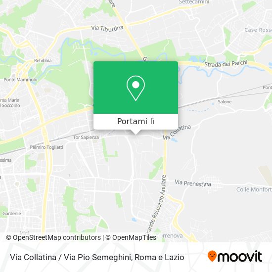 Mappa Via Collatina / Via Pio Semeghini