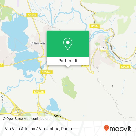 Mappa Via Villa Adriana / Via Umbria