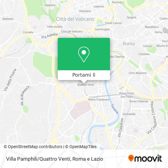 Mappa Villa Pamphili/Quattro Venti