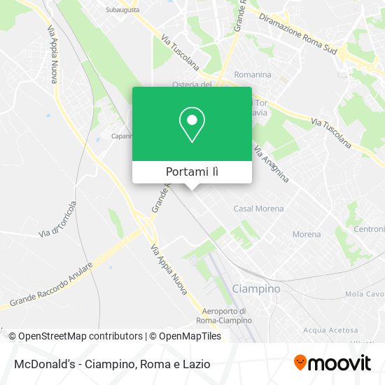 Mappa McDonald's - Ciampino
