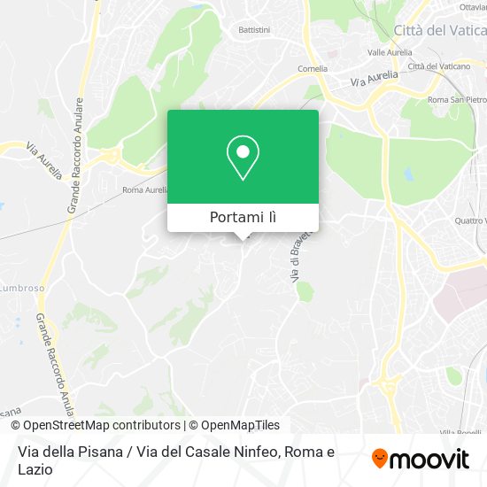 Mappa Via della Pisana / Via del Casale Ninfeo
