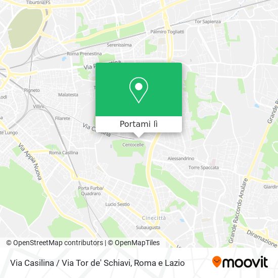 Mappa Via Casilina / Via Tor de' Schiavi