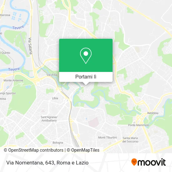 Mappa Via Nomentana, 643