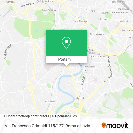Mappa Via Francesco Grimaldi 115/127