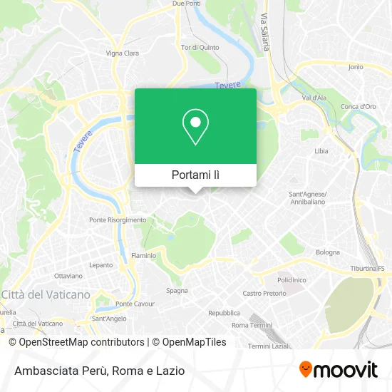 Mappa Ambasciata Perù