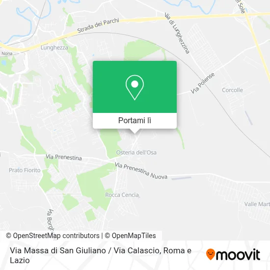 Mappa Via Massa di San Giuliano / Via Calascio