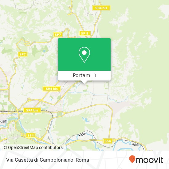 Mappa Via Casetta di Campoloniano