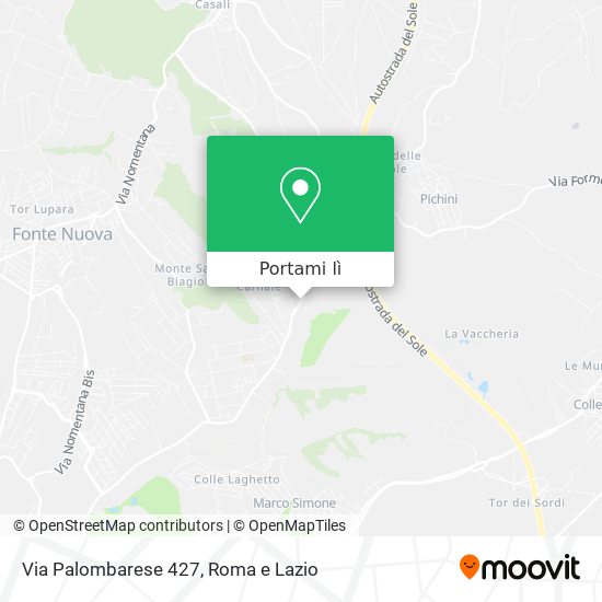 Mappa Via Palombarese 427