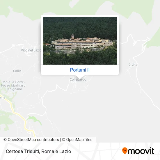 Mappa Certosa Trisulti