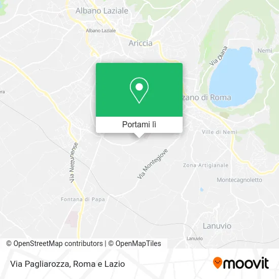 Mappa Via Pagliarozza