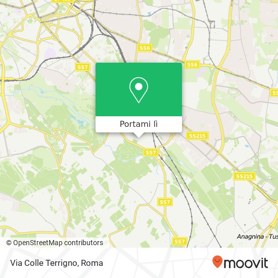 Mappa Via Colle Terrigno