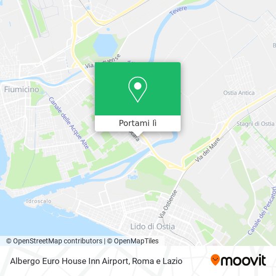 Mappa Albergo Euro House Inn Airport