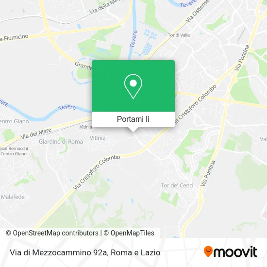 Mappa Via di Mezzocammino 92a