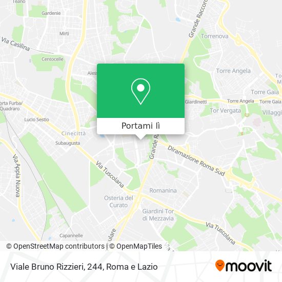 Mappa Viale Bruno Rizzieri, 244