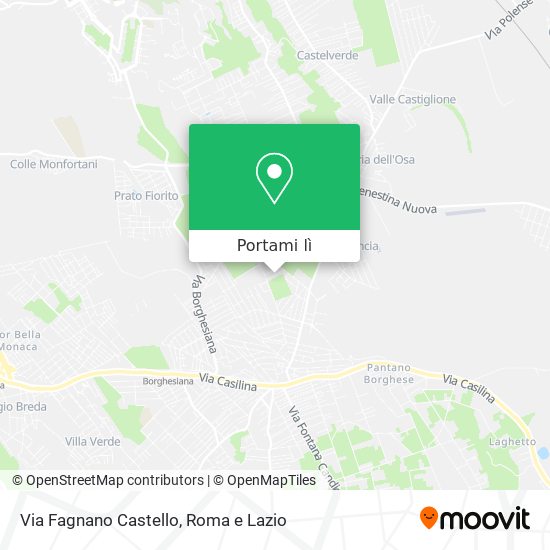 Mappa Via Fagnano Castello
