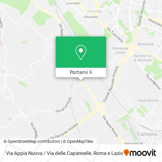 Mappa Via Appia Nuova / Via delle Capannelle