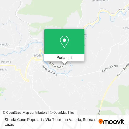 Mappa Strada Case Popolari / Via Tiburtina Valeria