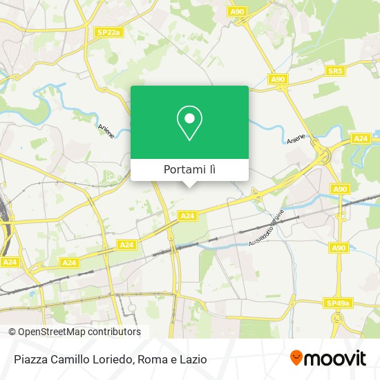 Mappa Piazza Camillo Loriedo