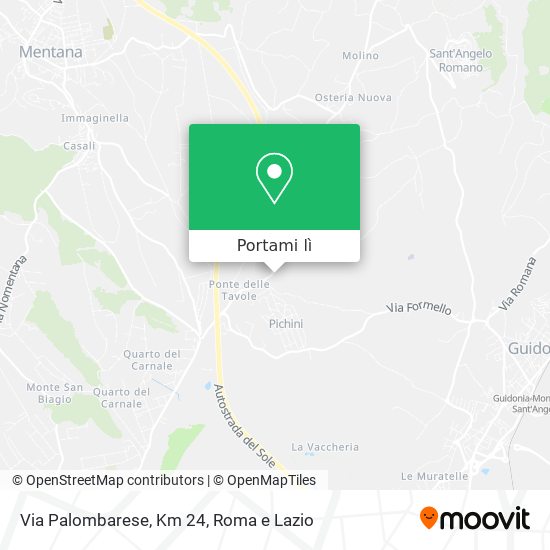 Mappa Via Palombarese, Km 24