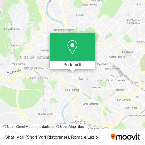 Mappa Shari Vari (Shari Vari Ristorante)