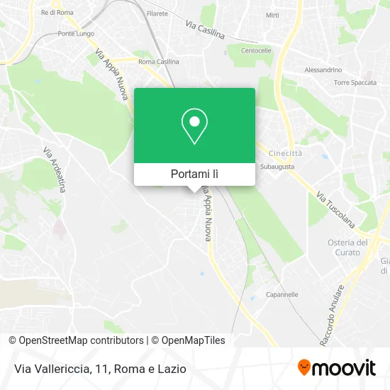 Mappa Via Vallericcia, 11