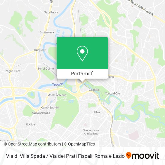Mappa Via di Villa Spada / Via dei Prati Fiscali