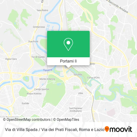 Mappa Via di Villa Spada / Via dei Prati Fiscali
