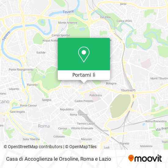 Mappa Casa di Accoglienza le Orsoline