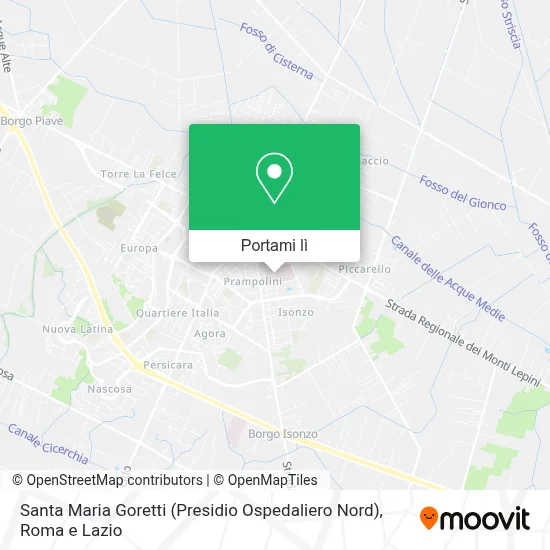 Mappa Santa Maria Goretti (Presidio Ospedaliero Nord)